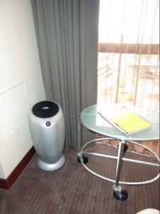 All a guest will notice in a Hyatt hypoallergenic room is a room purifier in a corner and that the air seems particularly fresh