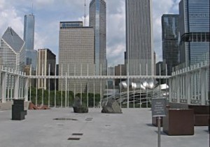 The Art Institute's rooftop patio is a great place to look down onto Millennium Park and take in the skyline. Photo by Jodie Jacobs