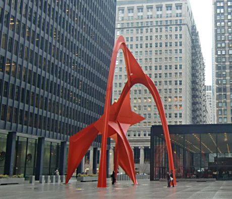 Calder's Flamingo brightens a plaza