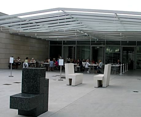 Terzo Piano on the Art Institute of Chicago Modern Wing terrace has indoor seating but when the weather allows, sit outside for a skyline view.