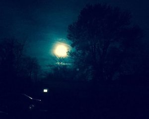 Supermoon over Chicago's northern suburbs Nov. 14, 2016 at 5:10 a.m. CT