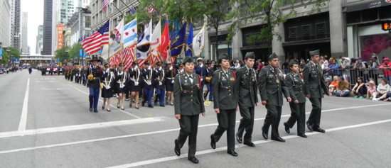 Chicago Memorial Day Parade on State Street. (City of Chicago photo)