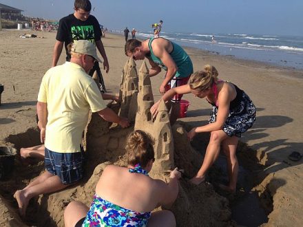 Building sand castles is not just for kids. (Sandy Feet photo)