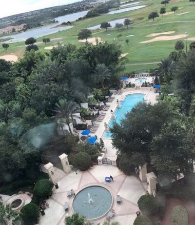 Pools and golf courses at Omni Orlando resort. J Jacobs photo)