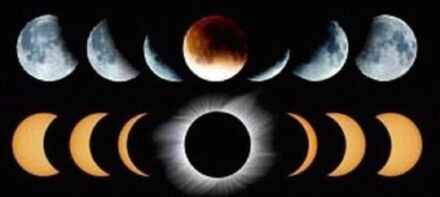 Lunar and solar eclipse (Photo courtesy of NASA)